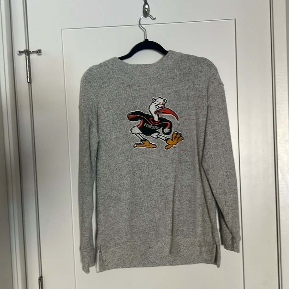 League Collegiate Outfitters University of Miami Sweatshirt - Vintage Ibis Logo